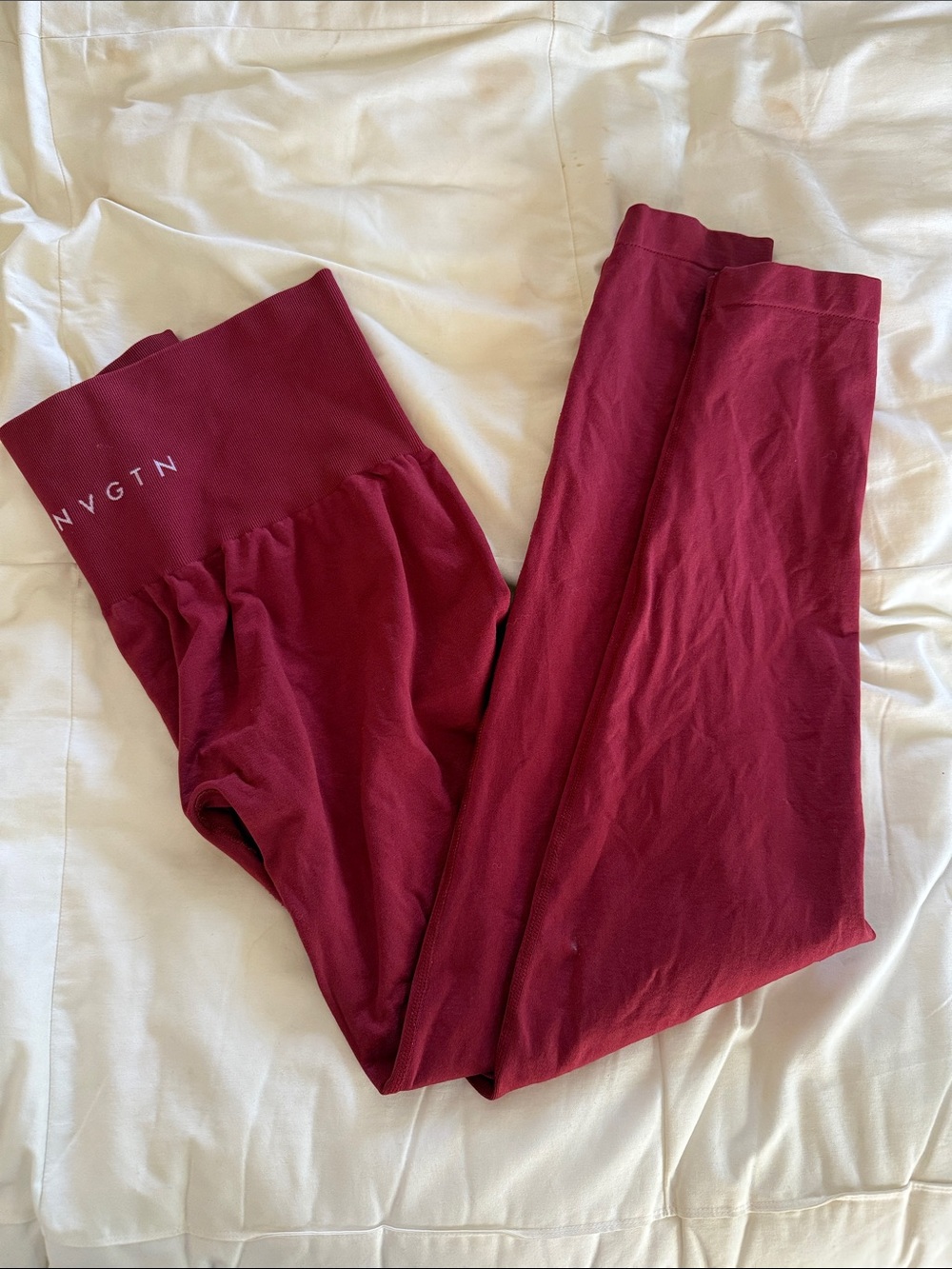 NVGTN Maroon High-Waist Leggings
